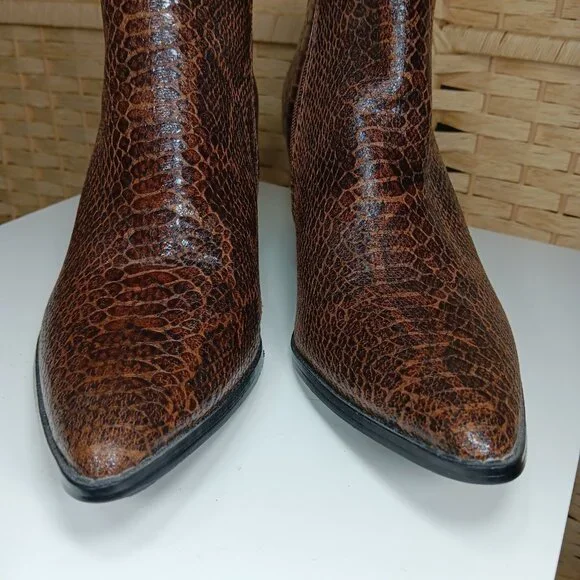 Coconuts by Matisse Faux Leather Snakeskin Boots 9.5 Womens - Picture 6 of 9